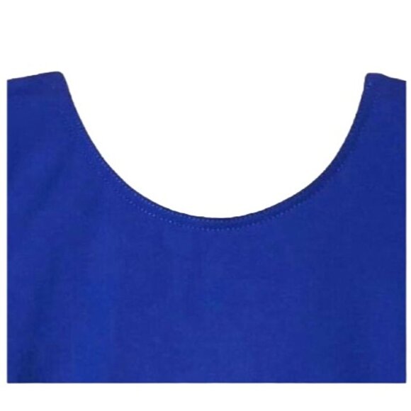 Danskin Childs Long Sleeve Leotard Cobalt Royal Blue Scoop Neck Class Size S 4-6 - Picture 3 of 7